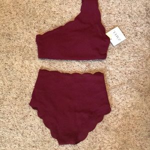 2 piece scalloped bikini!!
